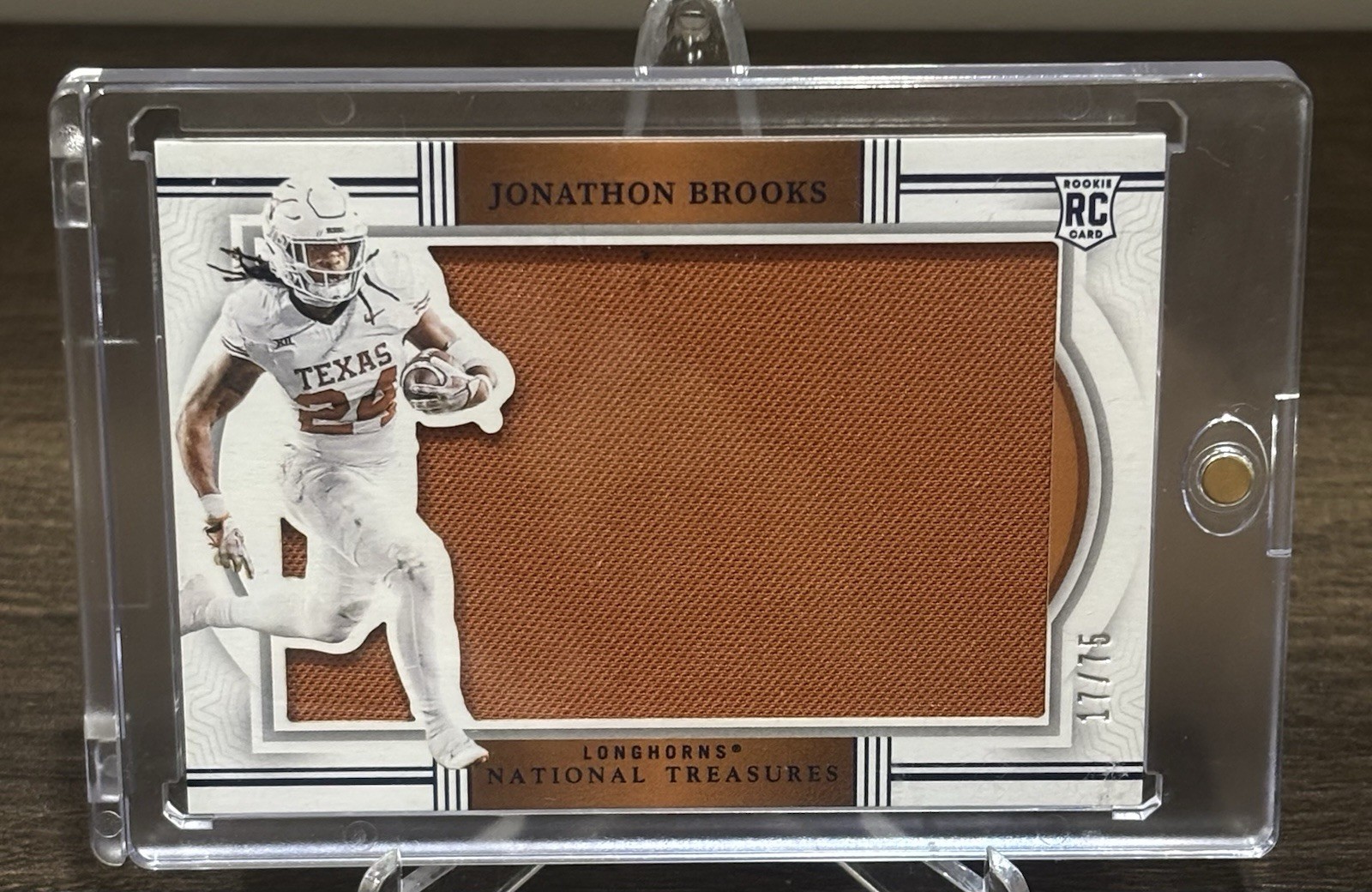 Jonathon Brooks National Treasures Jumbo Patch Texas Longhorns /75 RARE