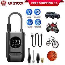 Portable USB Rechargeable Electric Tyre Inflator Air Compressor Car Bike Pump UK