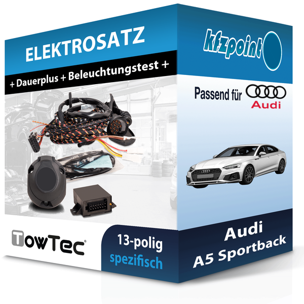 Towtec E-Satz 13Polig Fahrzeugspezifisch Passend für Audi A5 Sportback-image