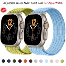 Woven Nylon Breathable Band for Apple Watch 11 10 9 8 7 6 5 4 3 2 SE/Ultra 49mm