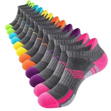 COOVAN Ankle Socks Womens Athletic Low Cut Thick Cushioned Running Socks with...