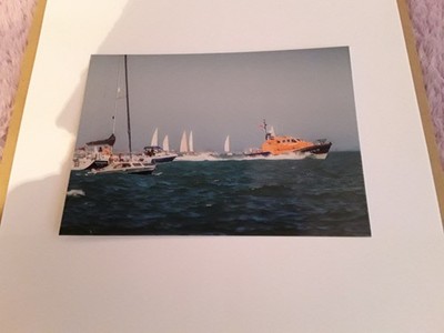 POSTKARTE BEMBRIDGE ISLE OF WIGHT RNLI RETTUNGSBOOT ALFRED ALBERT WILLIAMS 16-17.