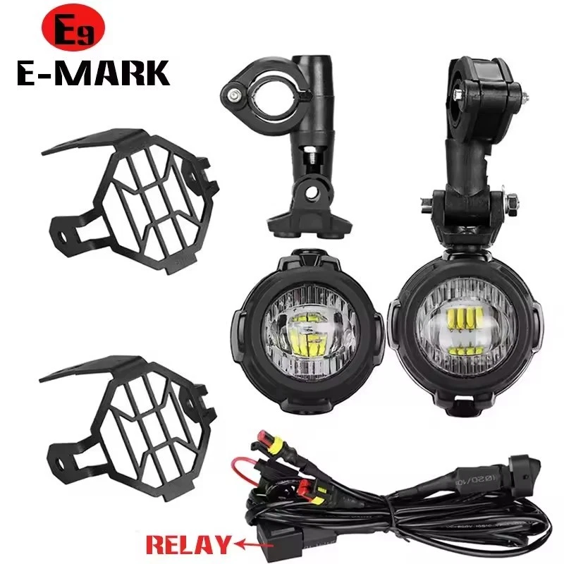  Luces antiniebla LED auxiliares para BMW R1200GS F650GS F800GS K1600 750GS F850GS Foto 2 de 4