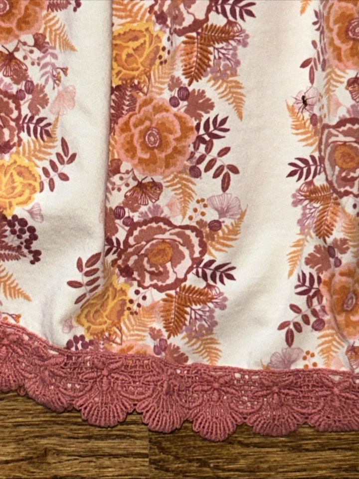 Matilda Jane top size 8 years  3/4 sleeves Orange purple Floral - Fall to Spring - Image 2 of 4