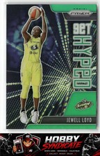 2021 Panini Prizm WNBA #9 Jewell Loyd Get Hyped Prizms Green