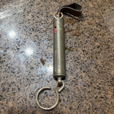 VINTAGE CHATILLON & SONS HANGING FISHING SCALE 6 LB CAPACITY