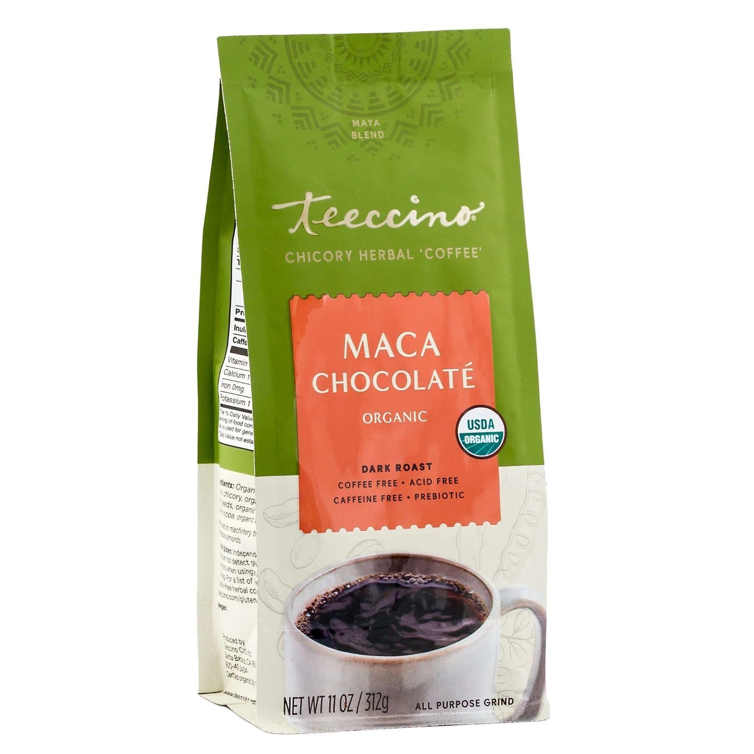 Органический шоколад Teeccino Maya Dark Roast 11 унций порошка 5390₽