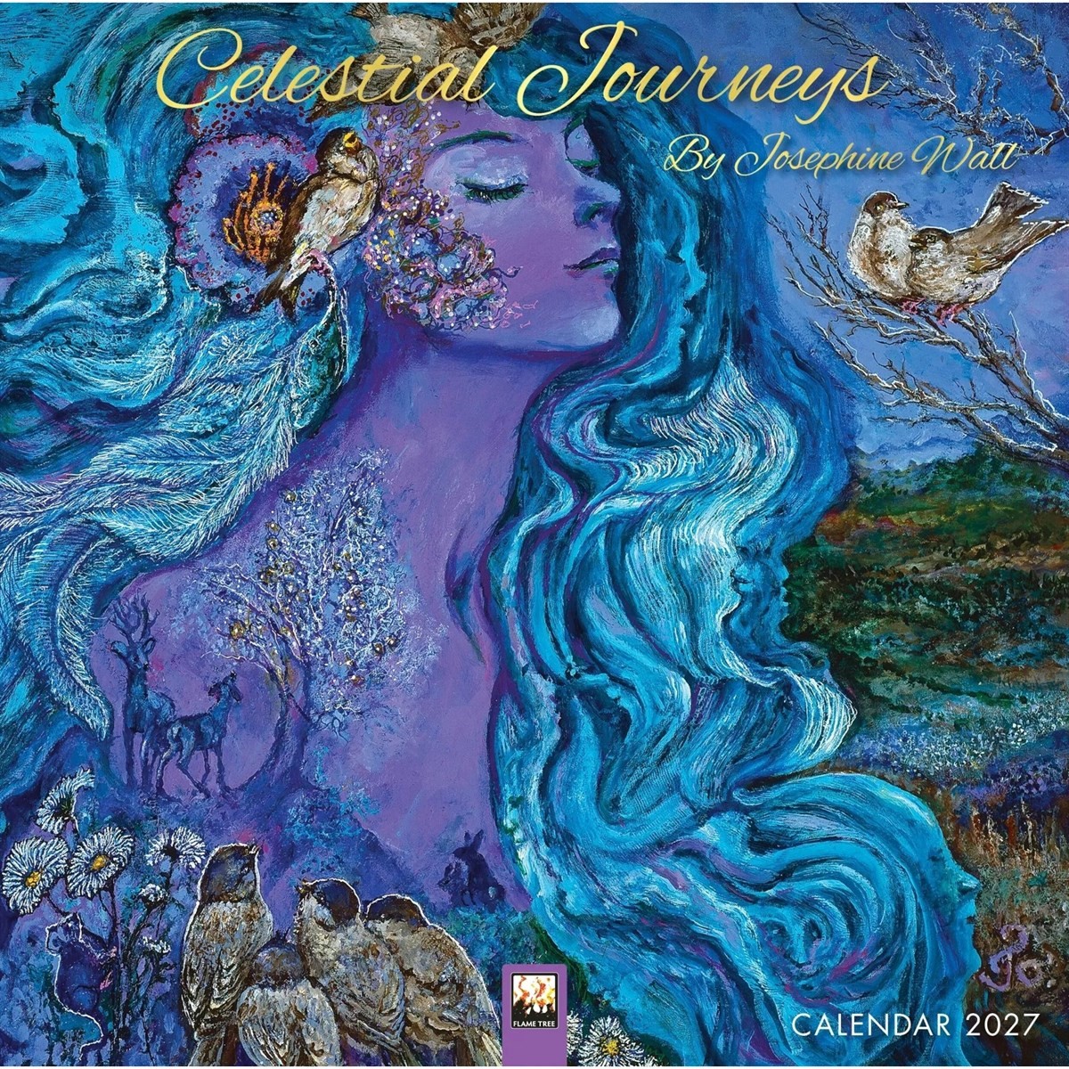 Celestial Journeys by Josephine Wall Mini Wall Calendar 2027 (Art Calendar) - Image 3
