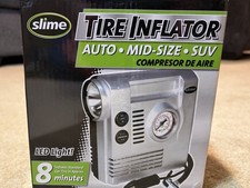 Slime Tire Inflator Air Compressor W Light 12v Vehicle Portable Pump Never Used