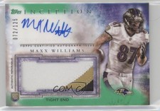 2015 Topps Inception Green 72/125 Maxx Williams #AJP-MW Jumbo Patch Auto fm0