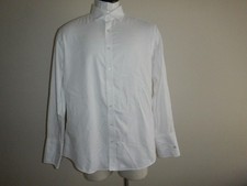 Mens CHARLES TYRWHITT SLIM-FIT NON-IRON Sz 17.5-34 White LS BF French Cuff Shirt