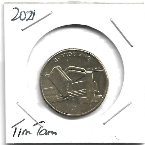 Australia 2021 $1 Coin T = Tim Tam Circulated