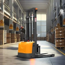 APOLLOLIFT 3300lbs Full Electric Pallet Straddle Stacker 98" Lift Walkie Stacker