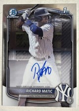 2025 Bowman - Chrome Prospect Autographs Richard Matic #CPA-RM (AU, RC)