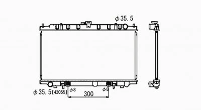 Radiator for 99-02 Infiniti G20 2.0L L4 Automatic Single Row 21460-7J113 - Image 2 of 4