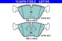 Bremsbelagsatz Scheibenbremse ATE Ceramic 13.0470-7155.2 FüR ZT BMW E46 MG X3 Z4