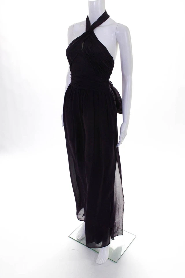 Mono para mujer Rachel Zoe halter top robbins púrpura talla 0 10271564 Foto 2 de 4