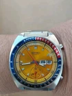 Vintage Men's 1972 Seiko Pogue Pepsi 6139-6005 automatic chronograph Watch