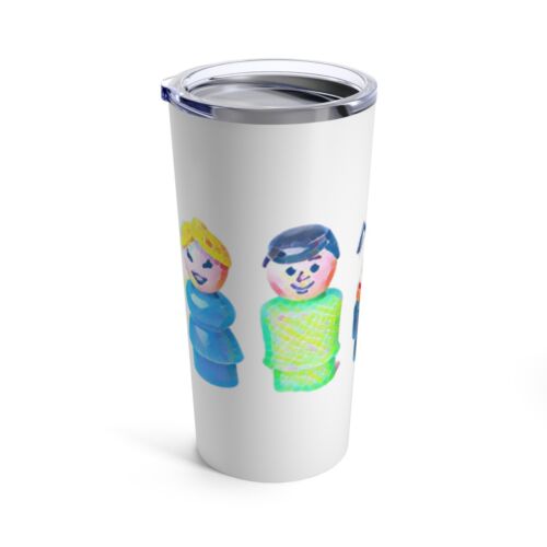 Vintage Inspired Fisher price Tumbler 20oz, retro, little people  - Picture 1 of 7