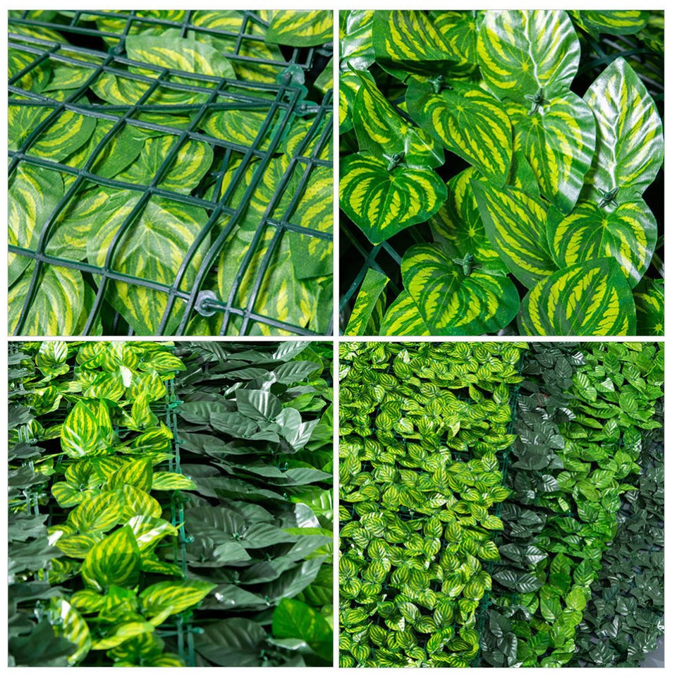 Light Green Artificial Screen Fence Leaf Decor Simulated Leaves Garden