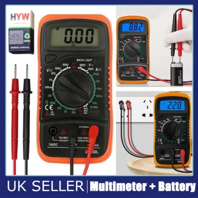 Digital LCD Multimeter Voltmeter Ammeter AC DC OHM Current Circuit Tester Buzzer