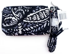 Vera Bradley RFID 3-in-1 Crossbody Wristlet Purse in Paisley Noir.  NWT