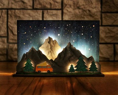 Vw Westfalia Campervan Night Light Wireless Table Lamp Volkswagen