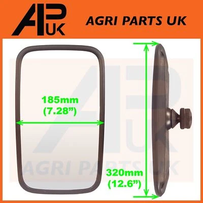 APUK Mirror Head & Glass Tractor for Massey Ferguson John Deere Ford New Holland Case