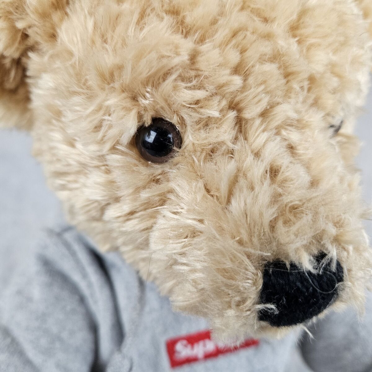 Supreme Steiff Bear Heather Grey Hoodie Box Logo FW18 Supreme Steiff Bear Heather Grey Hoodie Box Logo FW18