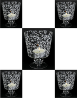 Windlicht Teelichthalter Glas Kerzenhalter Glasvase Rankmotiv Blumenvase