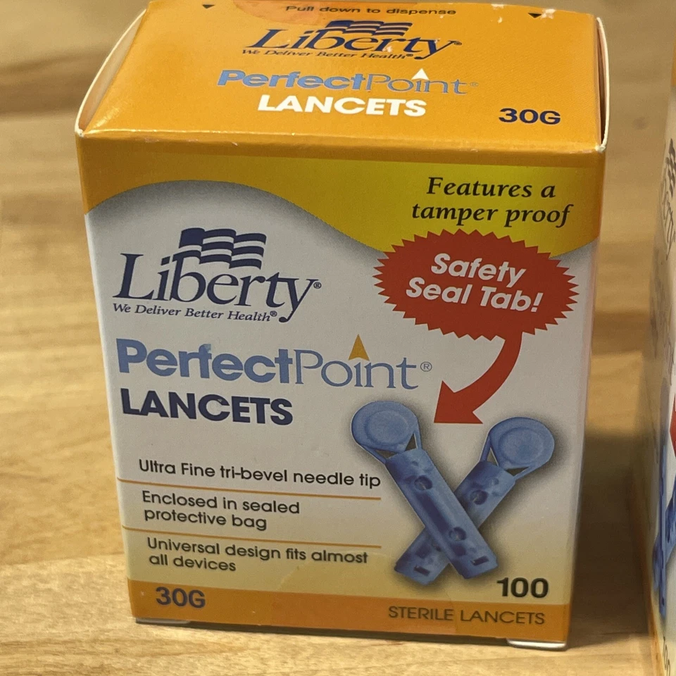3 Boxes (x100) LIBERTY MEDICAL Perfect Point Lancets Diabetes NEW SEALED 30G - Image 3 of 4