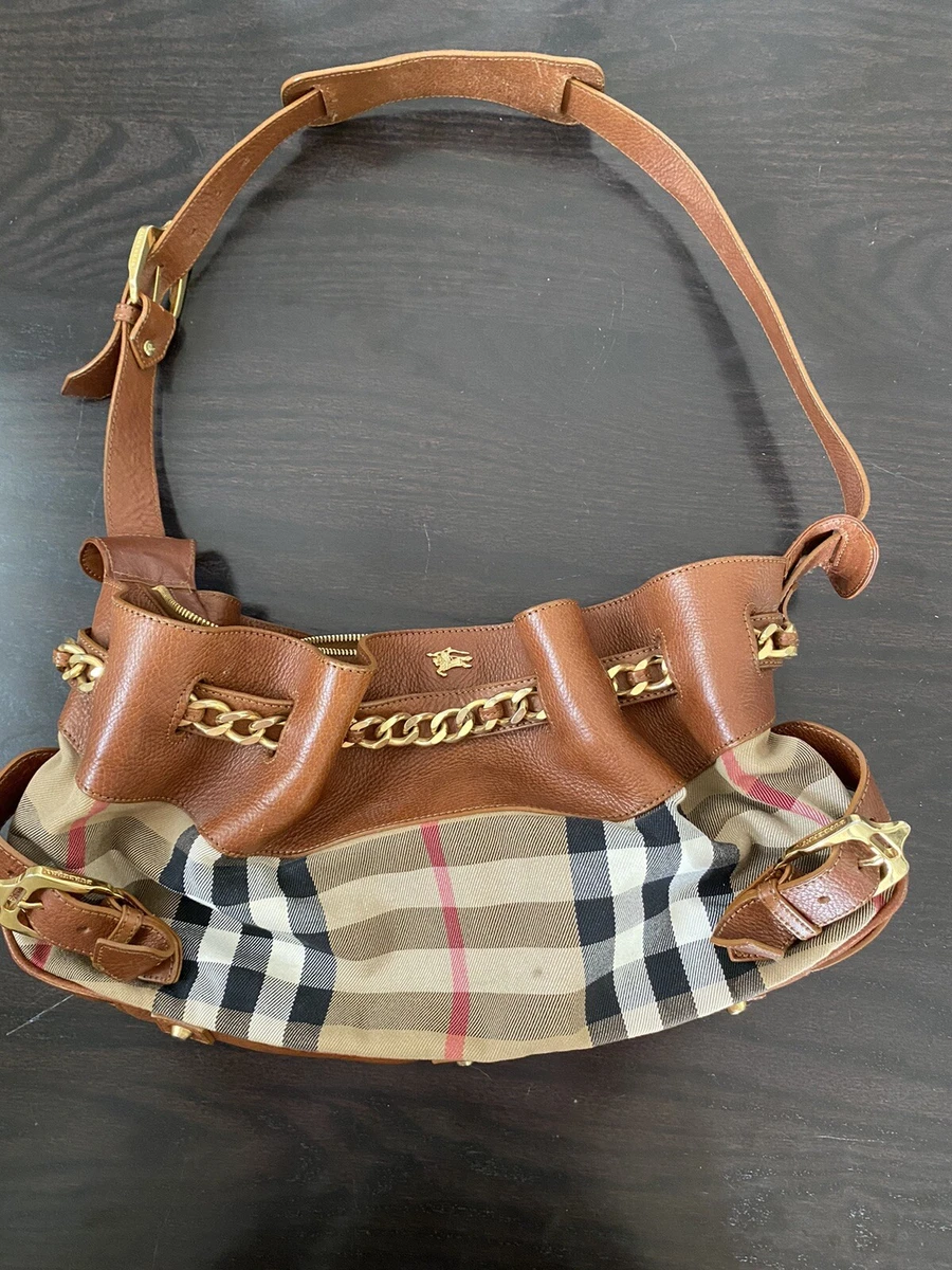 Pre-Loved Burberry Leather Bucket Bag