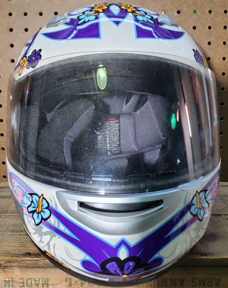 HJC Lola CL-SP Flyin' Colores Púrpura, Azul, Plata, Blanco Usado Mujer Pequeño Foto 2 de 4