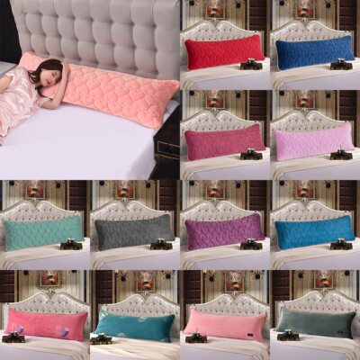 1Pcs Flannel Long Pillow Case Soft Couple Lover Large Sleeping Body Pillow  Cover
