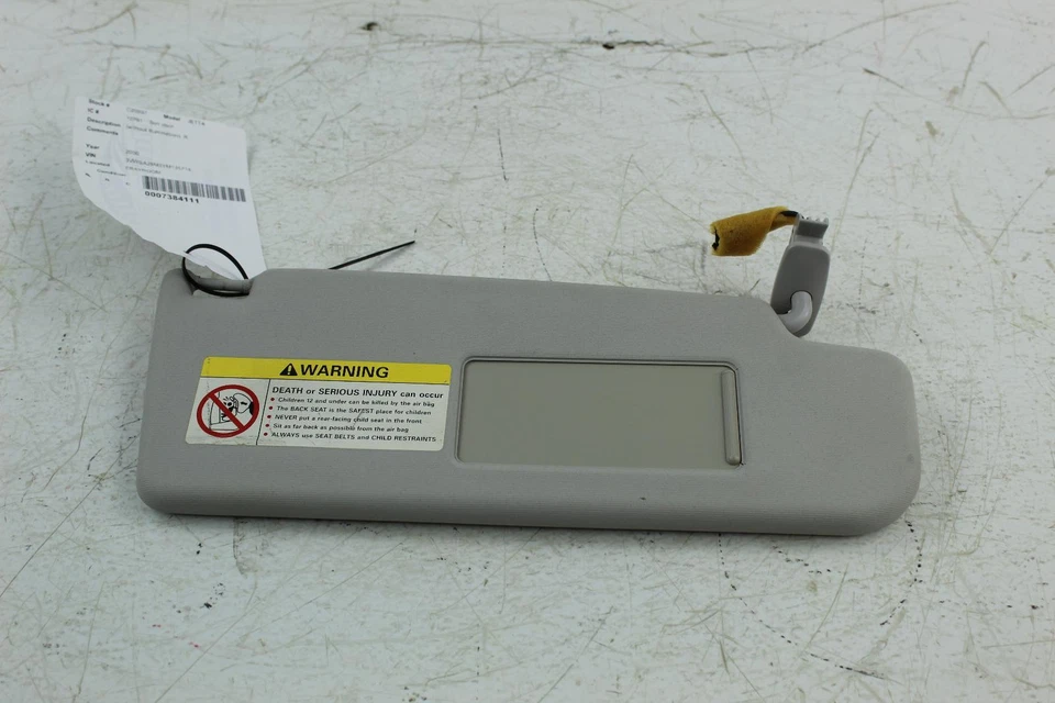 Para-sol direito usado serve: 2000 Volkswagen Jetta sem iluminação grau direito - Imagem 4 de 4