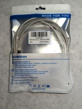 SOUNDFAM Optical Audio Cable 10Ft, Male to Male Fiber Optic Flexible Cord Gray