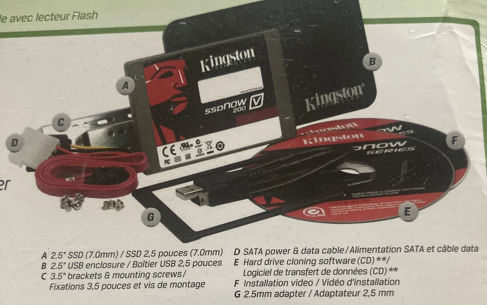 Kingston 64GB SSD Now V200 Solid State Drive Kit SV200S3B7A/64G - Image 4 of 4