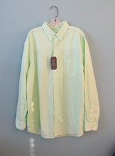 CHAPS MENS LONG SLEEVE COLLARED BUTTON DOWN SHIRT GREEN SIZE XXL 2XL NEW