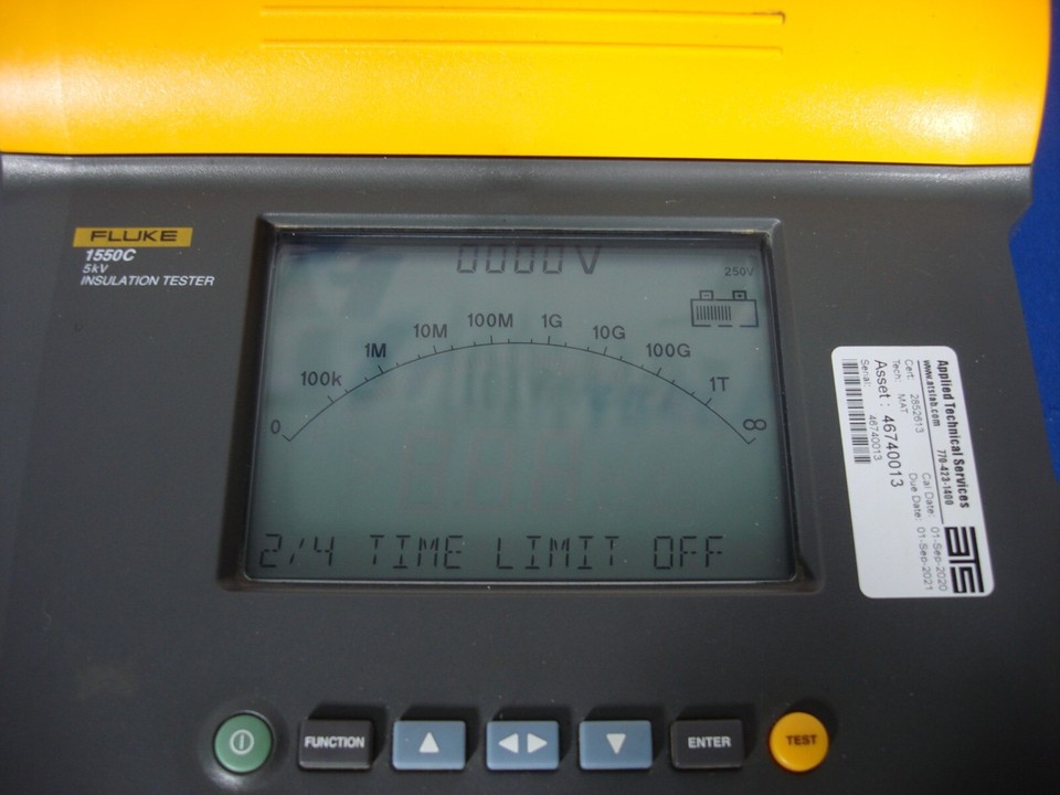 Fluke 1550C 5kV Digital Insulation Resistance Tester w/ Case 46740013