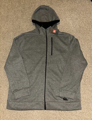 Men s NWT Quiksilver Bonded Fleece Hooded Jacket