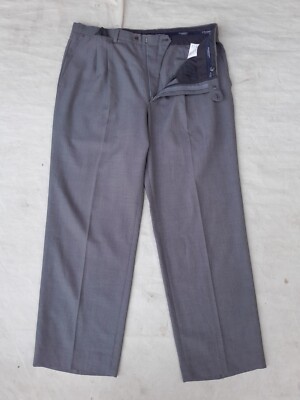 Burberry Pants Mens 34in Grey Light Wool PELICAN Made in Spain