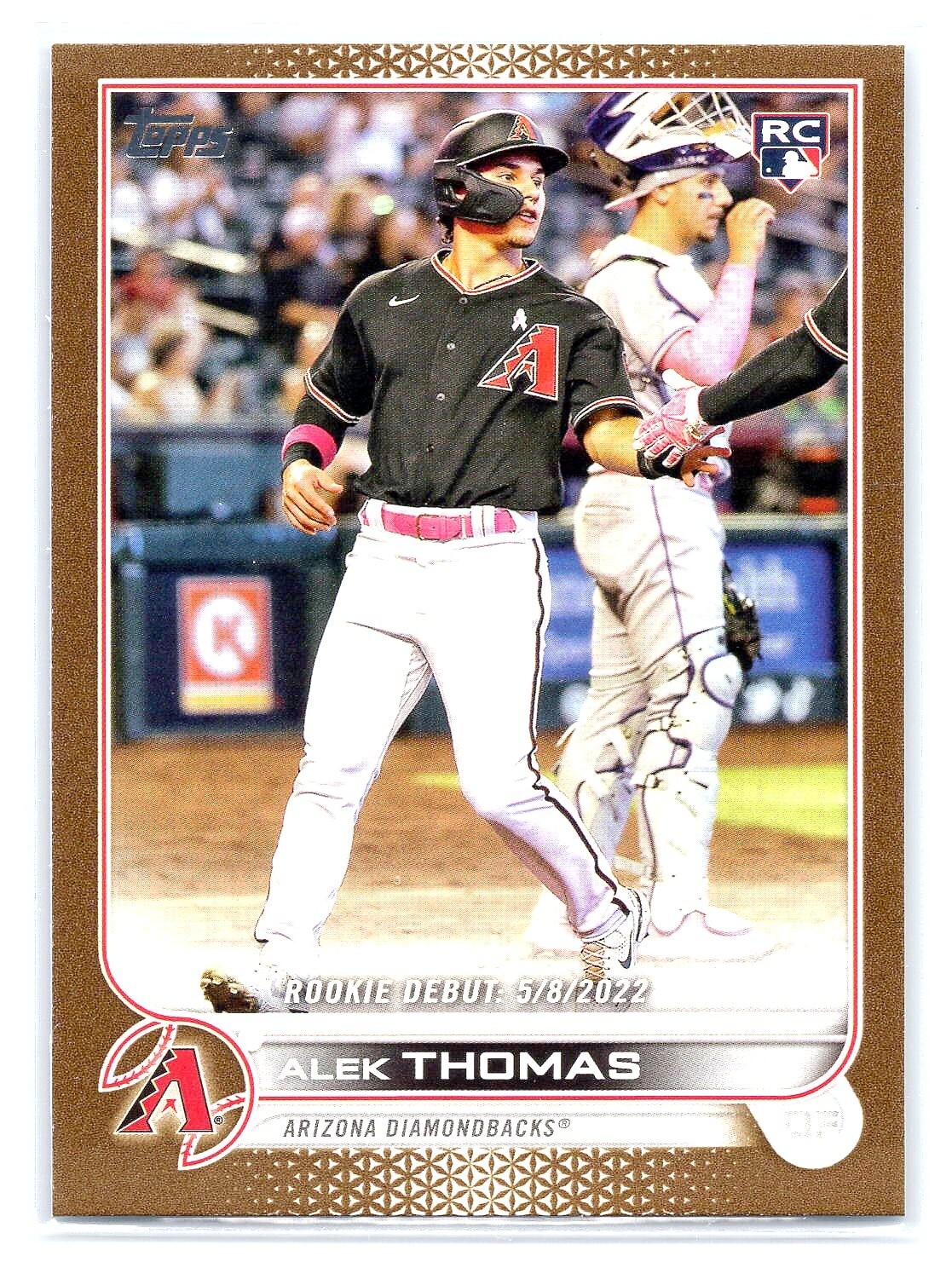 2022 TOPPS UPDATE #US282 ALEK THOMAS RC ROOKIE DEBUT GOLD /2022 DIAMONDBACKS