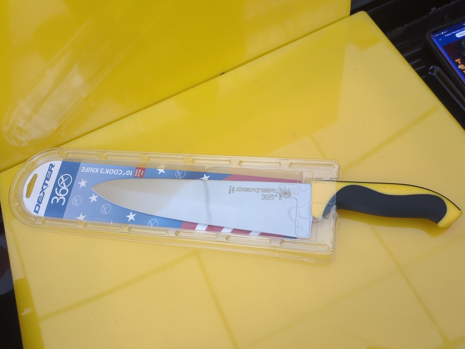Dexter 360 Series 10" Chef's Cook's Knife, Yellow Handle S360-10-PCP