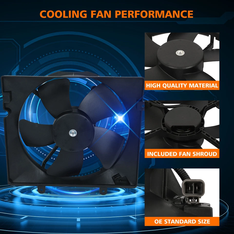 Conjunto de ventilador de refrigeración radiador eléctrico para Kia Sedona 2002-2005 3,5 L 3497CC V6 Foto 3 de 4