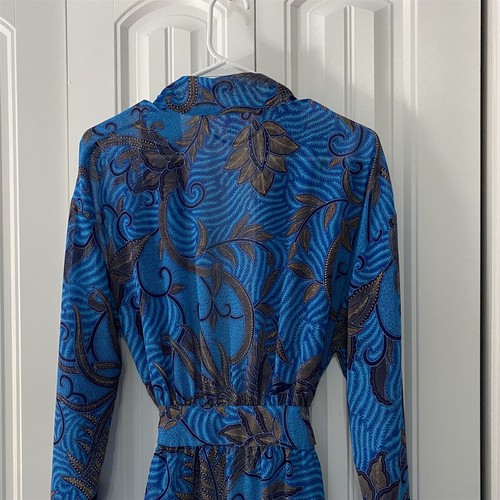 Victoria's Secret Robe Short Belted Blue One Size Botanical Floral Summer - Picture 8 of 8