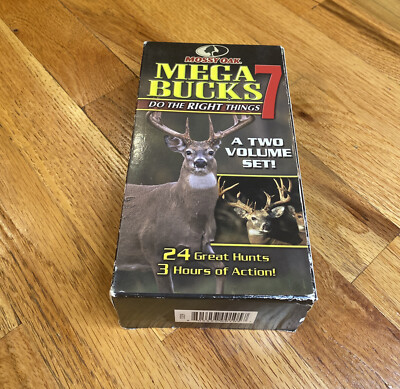 Mega Bucks 7 DO THE RIGHT THINGS Mossy Oak VHS Tape Deer Hunting 2002