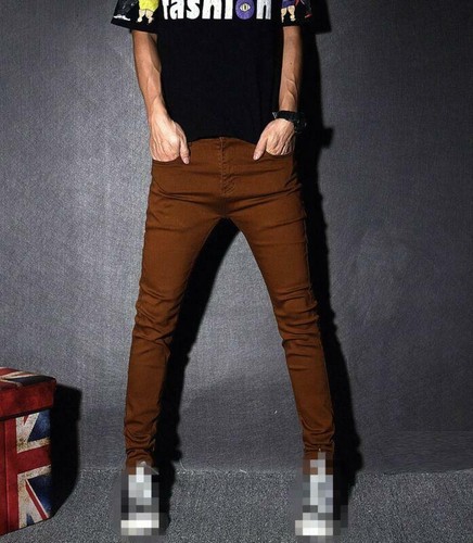 Korean Mens Slim Fit Candy Color pencil 