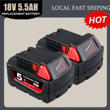 2 PACK 5.5 AH For Milwaukee for M18 Lithium Extended Capacity Battery 48-11-1860
