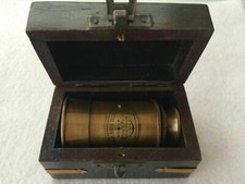 Nautical antique brass telescope victorian vintage telescope with wooden box