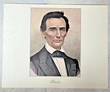 Vintage 1952 Currier & Ives "A. Lincoln" Art Print